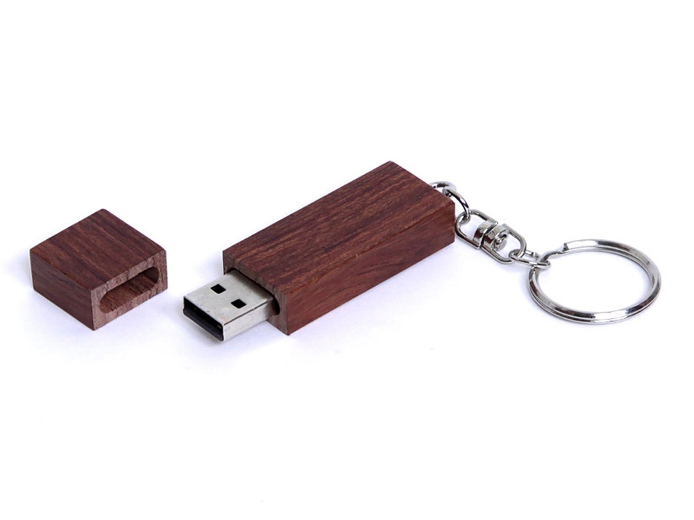 USB 2.0- флешка на 32 Гб прямоугольная форма, колпачок с магнитом с логотипом  | Print Logo