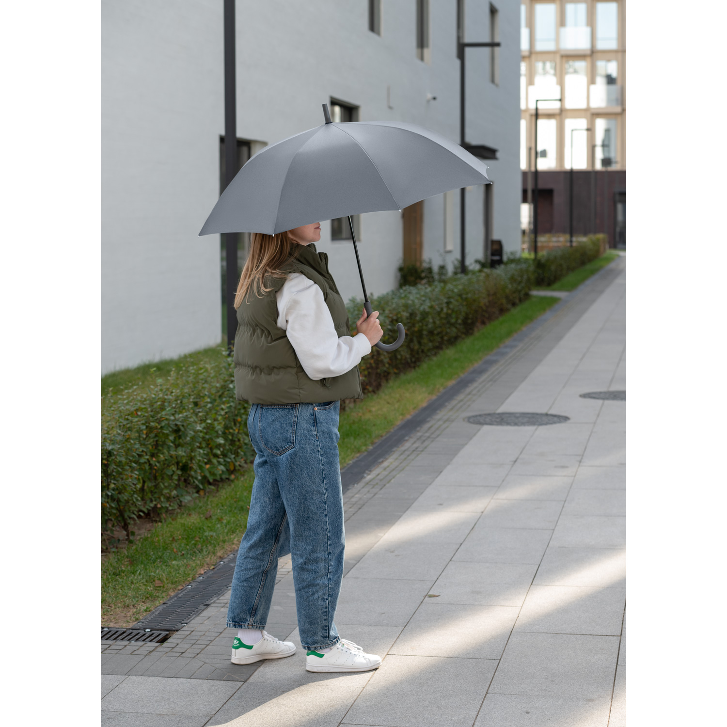 Зонт-трость Фантом (Phantom), серый