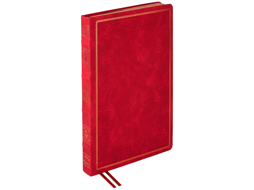 Ежедневник недатированный А4 Royal, красный с бронзовым срезом