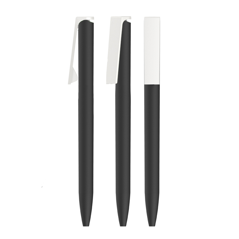 Ручка шариковая "Clive", покрытие soft touch, зеленое яблоко с белым