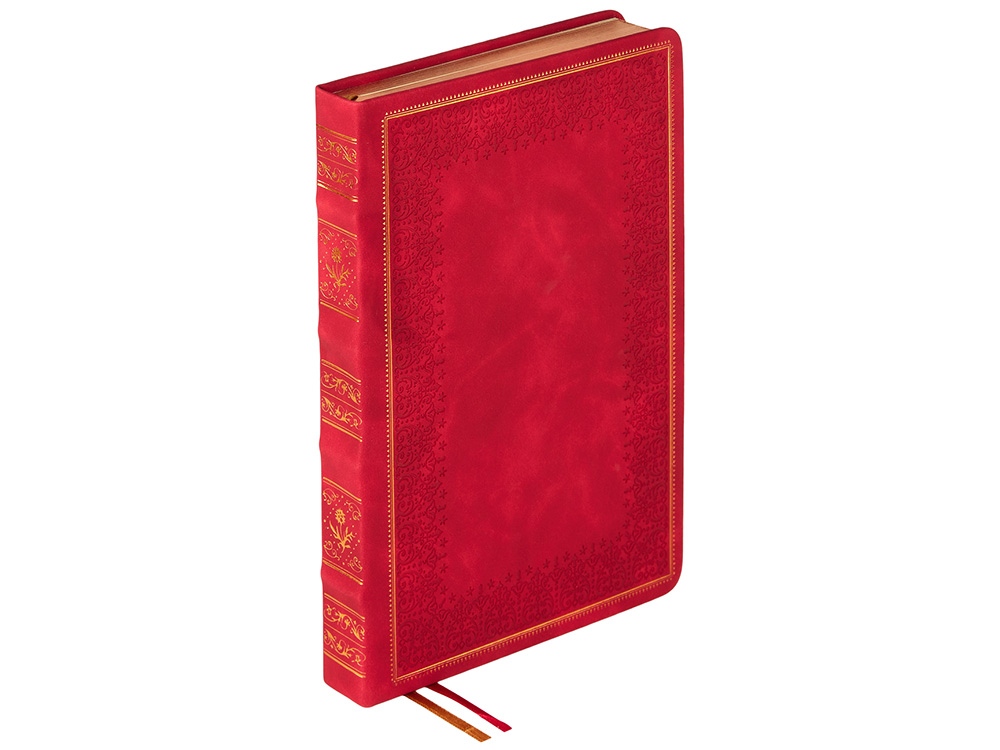 Ежедневник недатированный А5 Royal, красный с бронзовым срезом