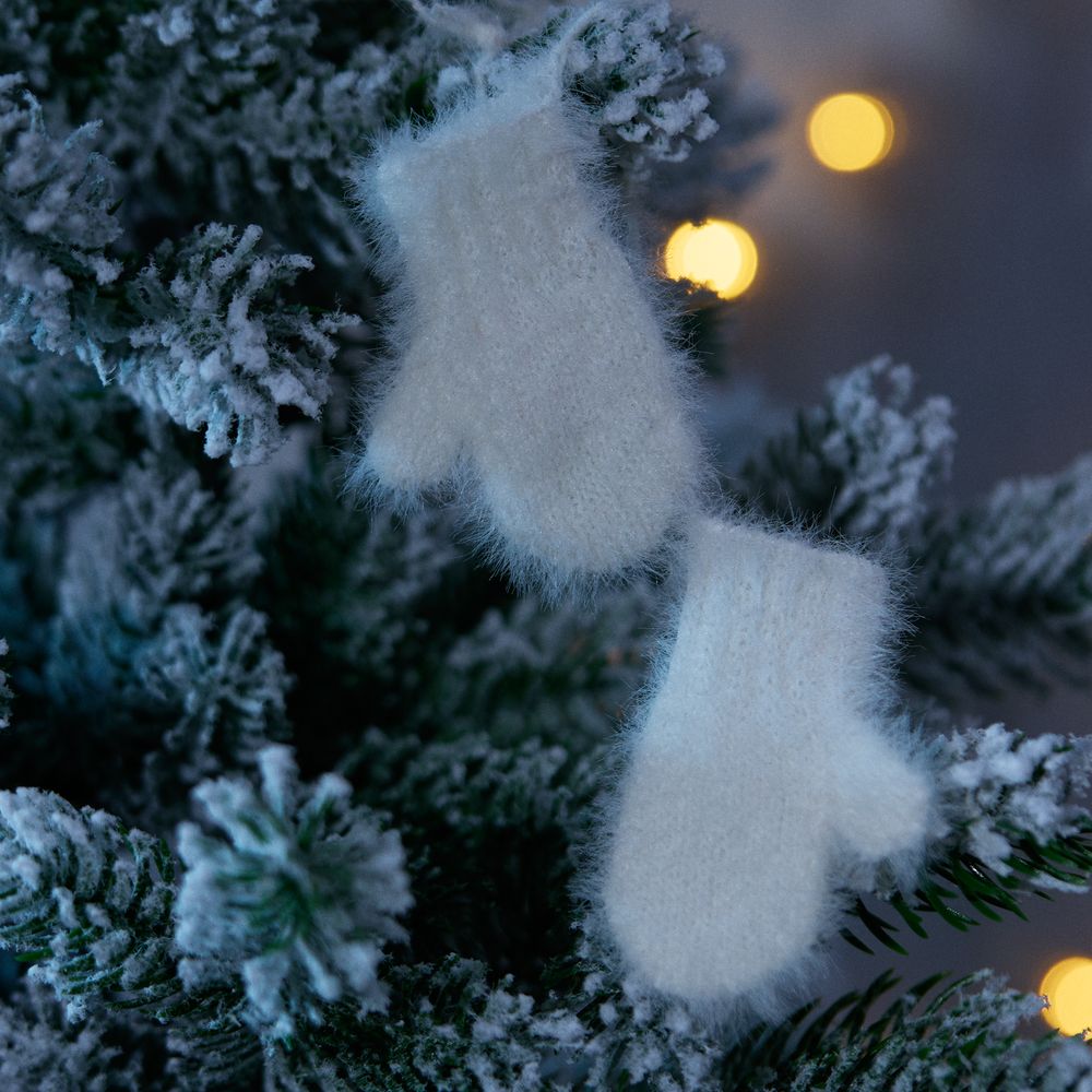 Подвеска на елку «Вьюжка», варежки — пример нанесения логотипа (teplo) | Print Logo