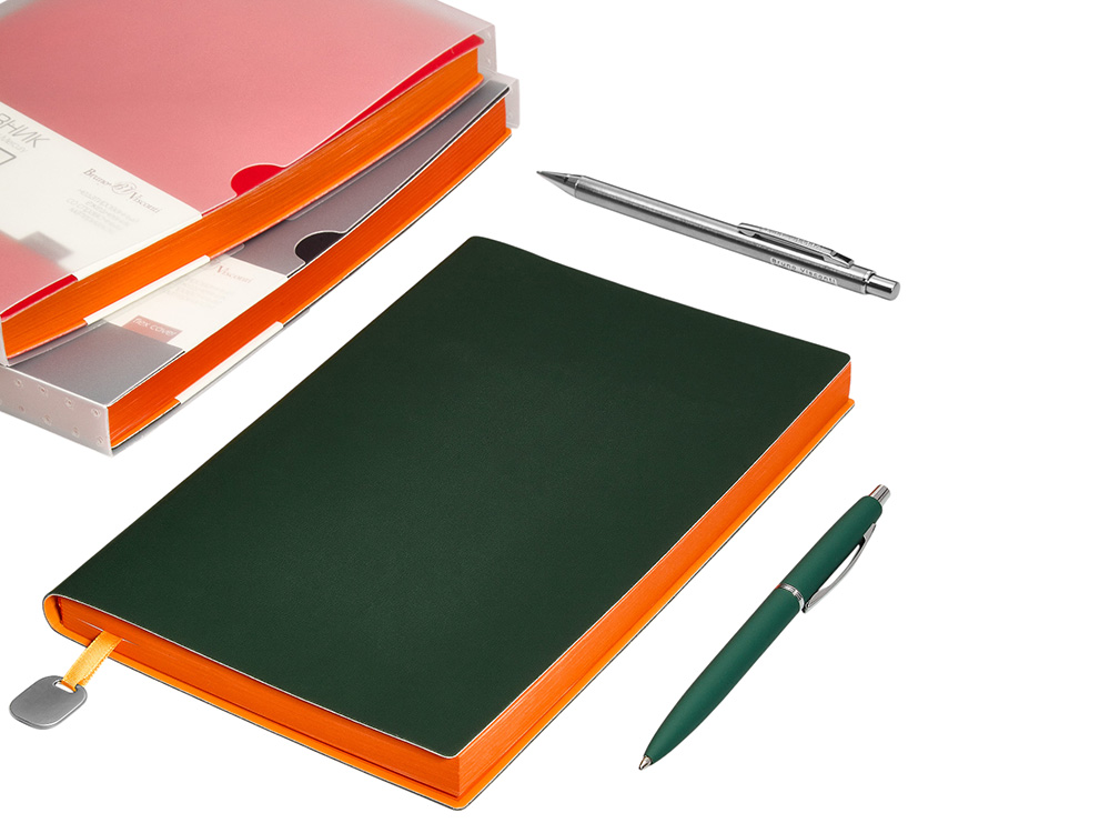 Ежедневник А5 недатированный Mercury, темно-зеленый