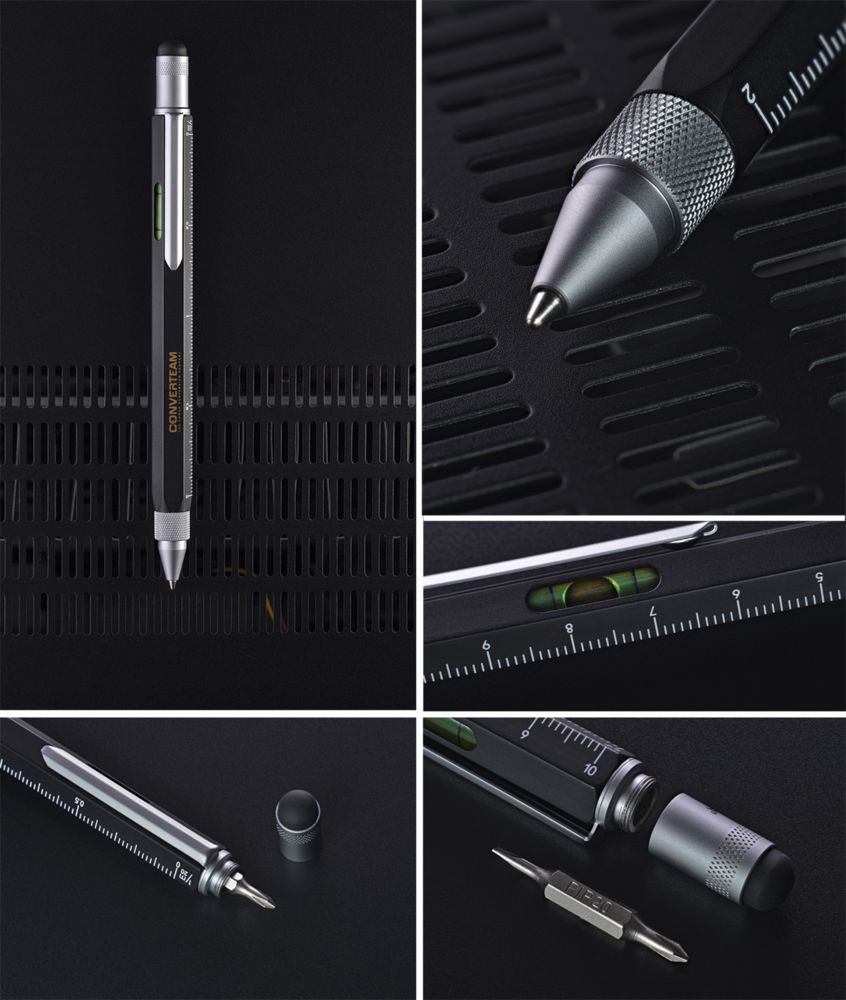 Ручка шариковая Construction, мультиинструмент