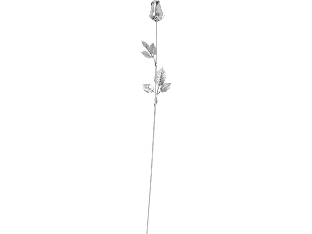 Роза с серебряным бутоном с логотипом  | Print Logo