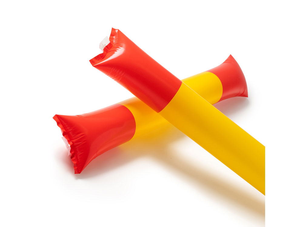 Набор надувных многоразовых хлопушек SUPORT, Испания, красный/желтый