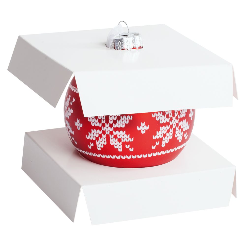 Елочный шар «Скандинавский узор», 8 см