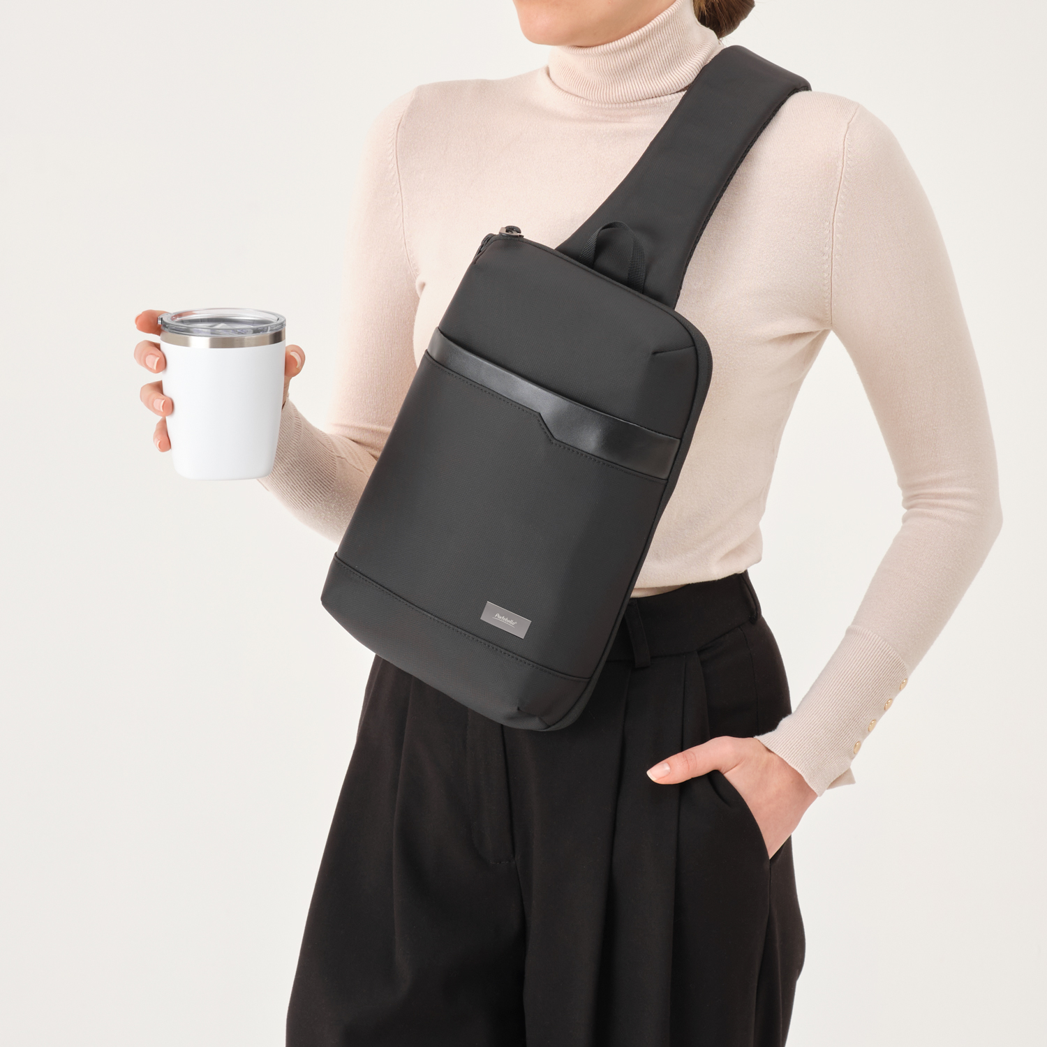 Термокружка вакуумная Вива (Viva), серая — пример нанесения логотипа (Portobello Термокружки) | Print Logo