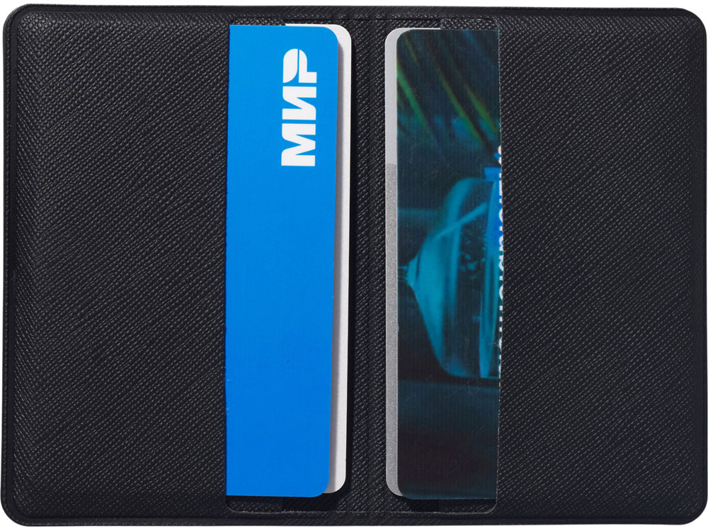 Футляр-книжка на 4-е карты с RFID Favor, черный