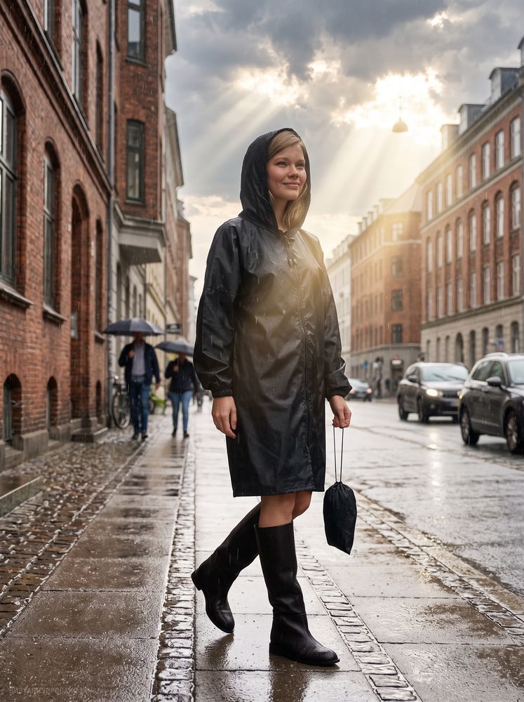 Дождевик Rainman Zip, черный, размер L
