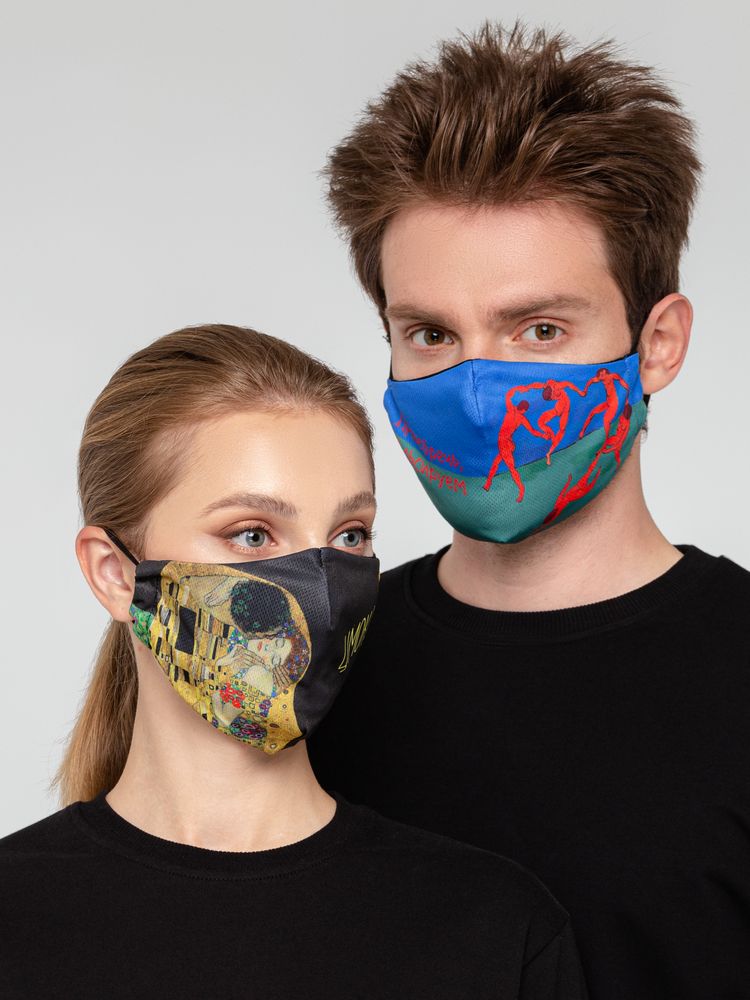 Маска для лица «Цмок» — пример нанесения логотипа (Соль) | Print Logo