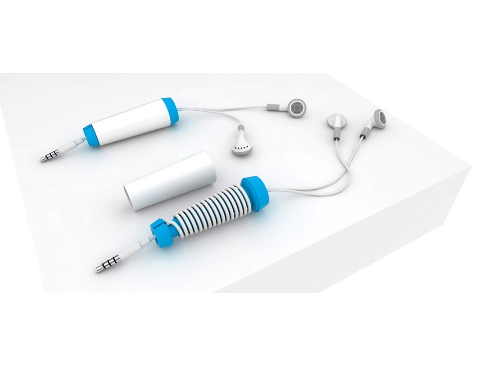 Держатель для кабеля Тwisti, голубой/белый