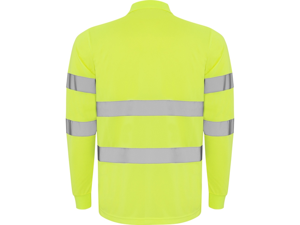 Поло Polaris мужское c длинным рукавом, неоновый желтый