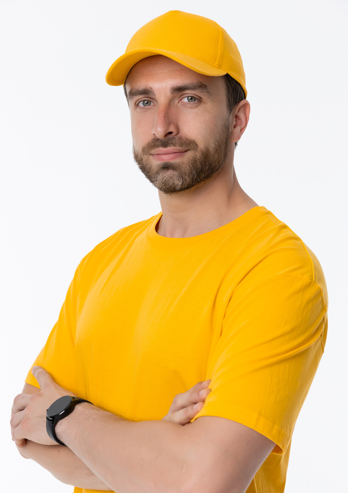 Бейсболка STAN 5 клиньев хлопок 150, 10L, Жёлтый,  (12/1)  (56-58/ONE SIZE)