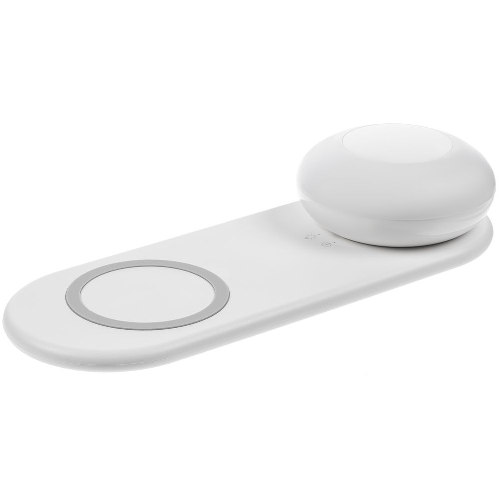 Станция беспроводной зарядки с ночником moonRay фото на сайте Print Logo.