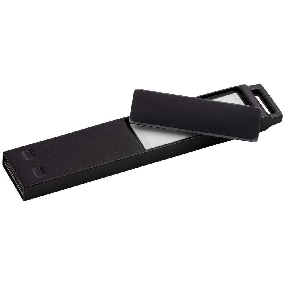 Флешка markBright Black с зеленой подсветкой фото на сайте Print Logo.