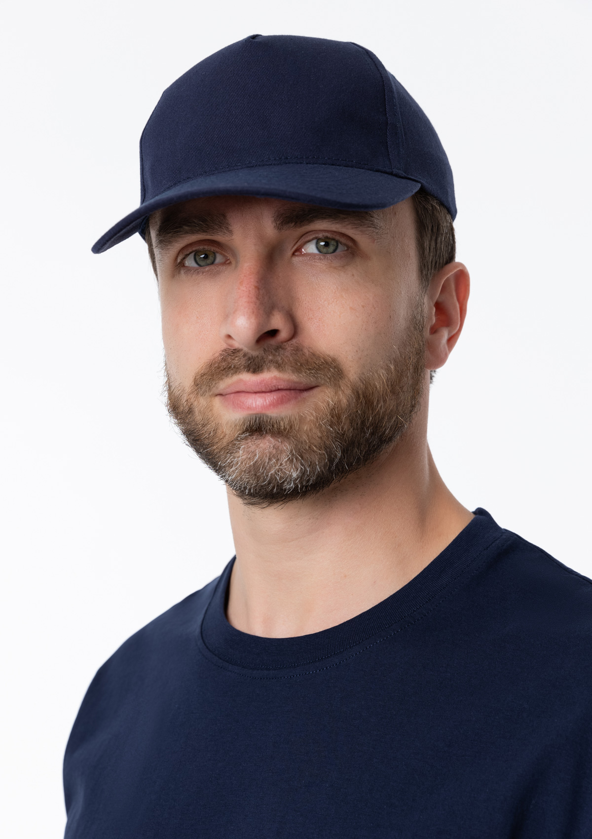 Бейсболка STAN 5 клиньев хлопок 150, 10L, Тёмно-синий,  (46)  (56-58/ONE SIZE)