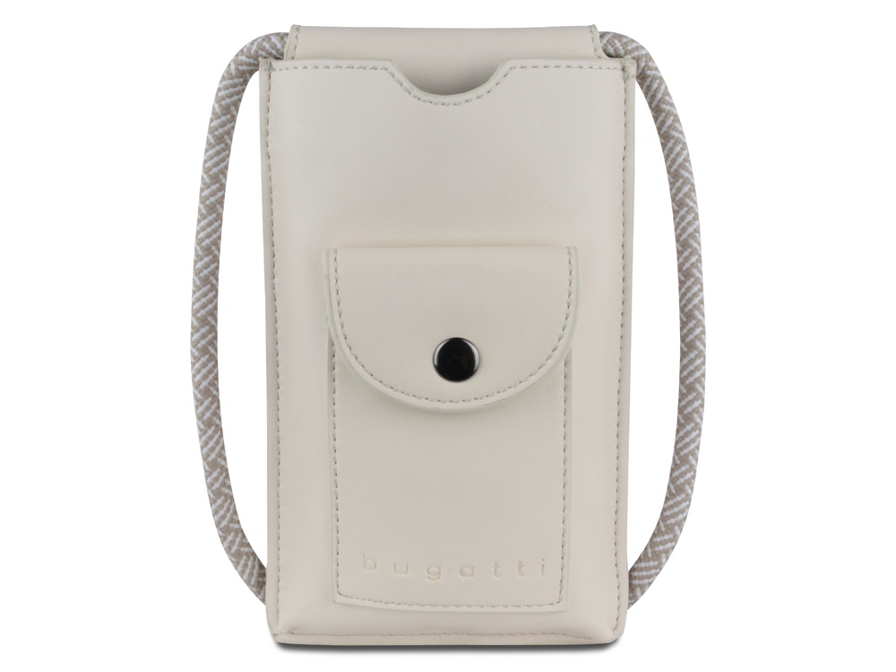 Сумка-чехол для мобильного телефона BUGATTI АЛМАТА | ALMATA, бежевая, полиуретан, 11x2x18 см