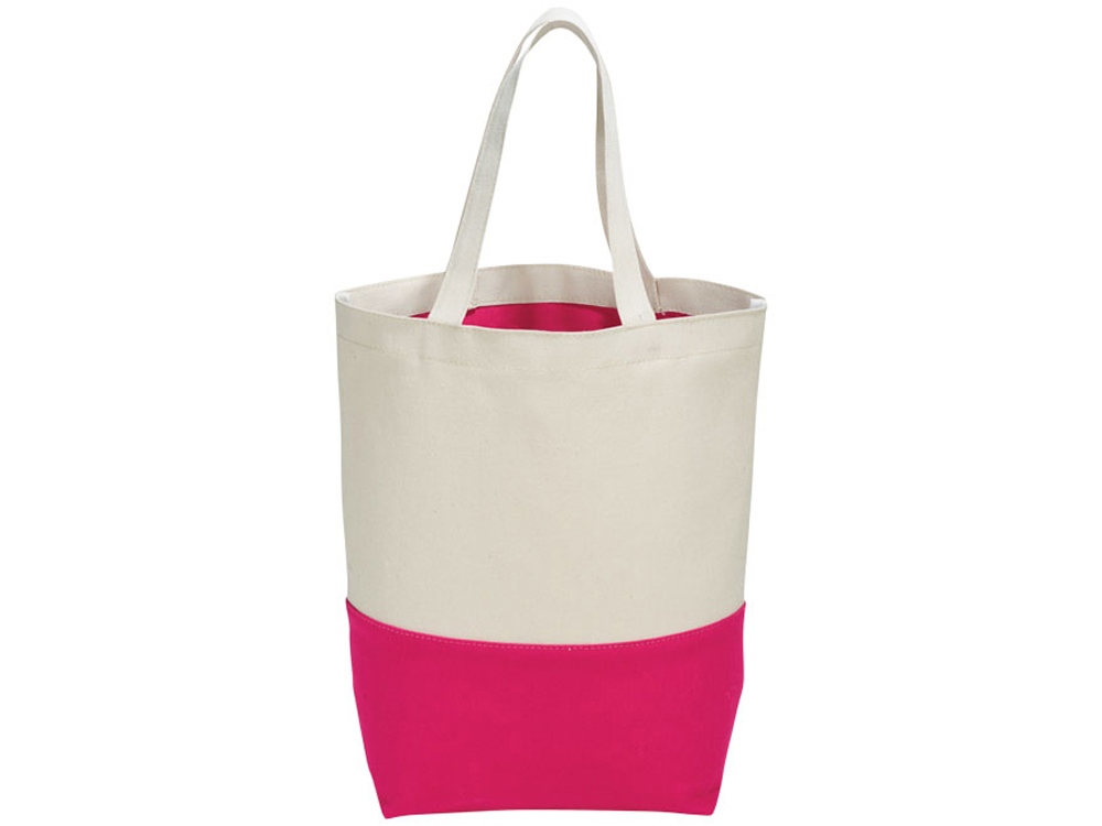 Сумка хлопковая Colour Pop, натуральный/фуксия