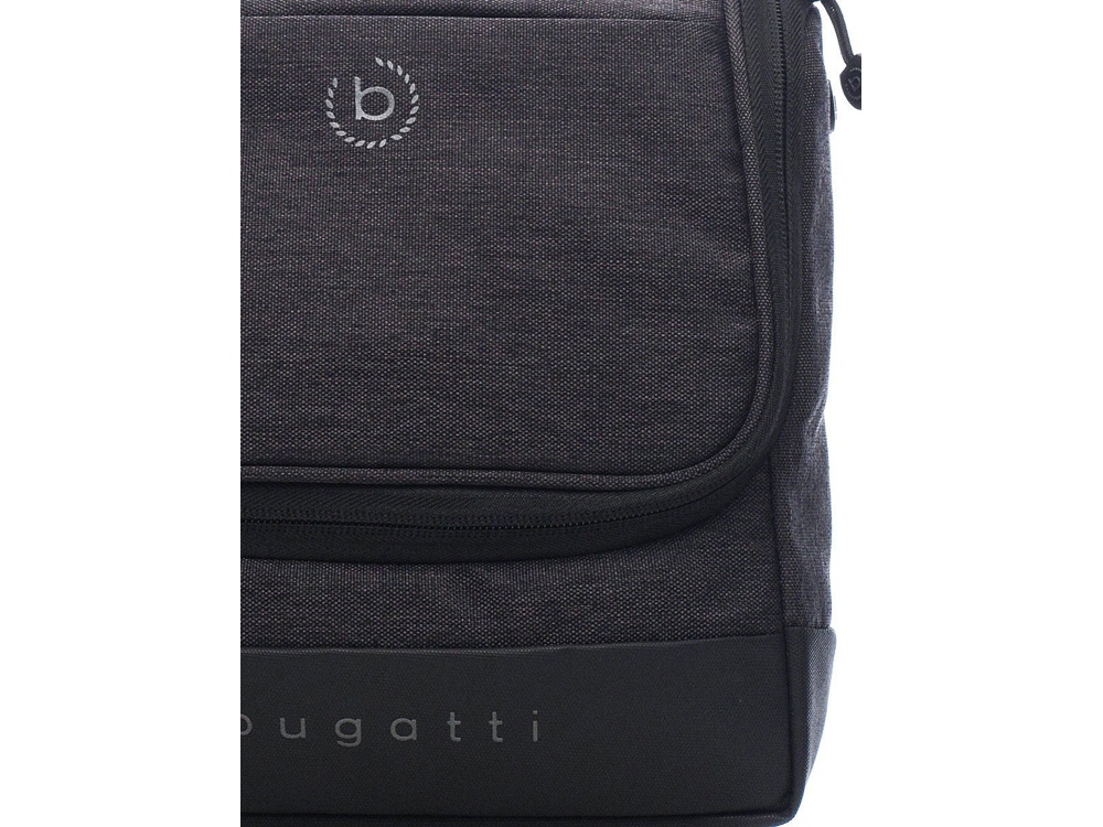 Несессер дорожный BUGATTI Universum, графитовый, полиэстер меланж/тарпаулин, 22х7х21 см, 2 л