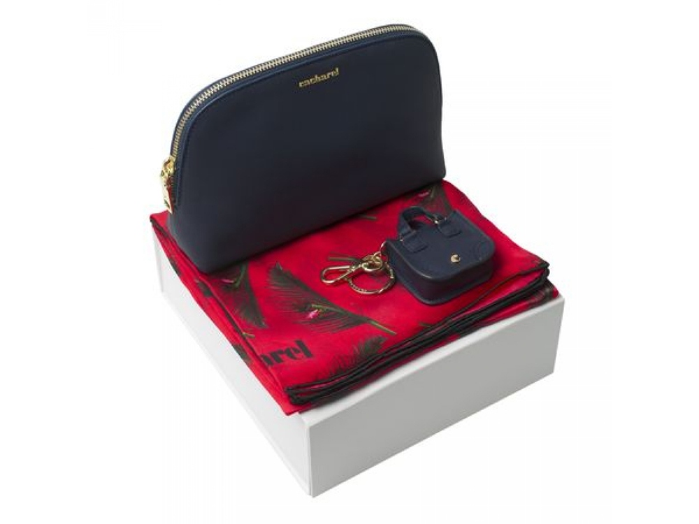 Подарочный набор Victoire: несессер, шелковый платок, брелок с логотипом Cacharel | Print Logo