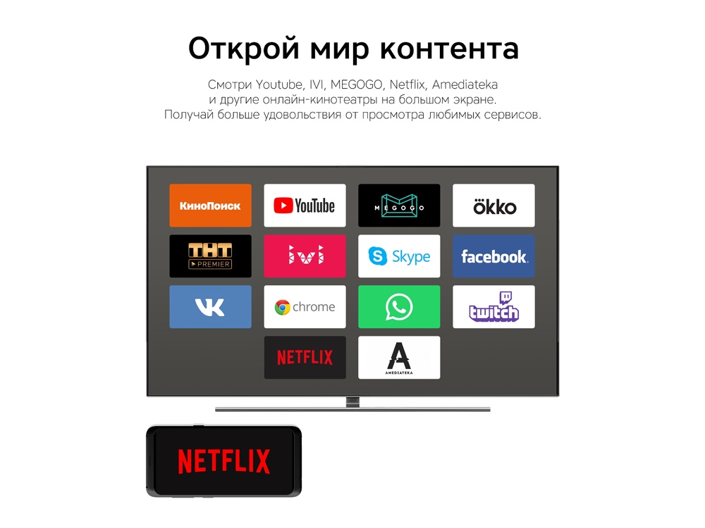 Беспроводной медиа-стример Rombica Smart Cast v06