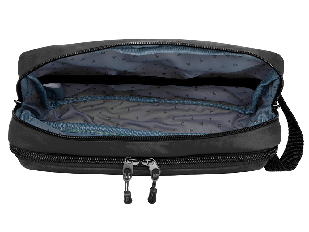 Несессер TORBER РИТМ, черный, полиэстер 900D с PU покрытием, 27 х 18 х 6 см