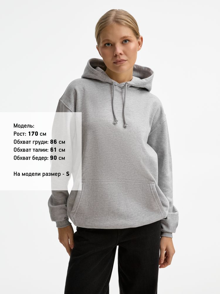Худи унисекс Condor, серый меланж, размер 3XL