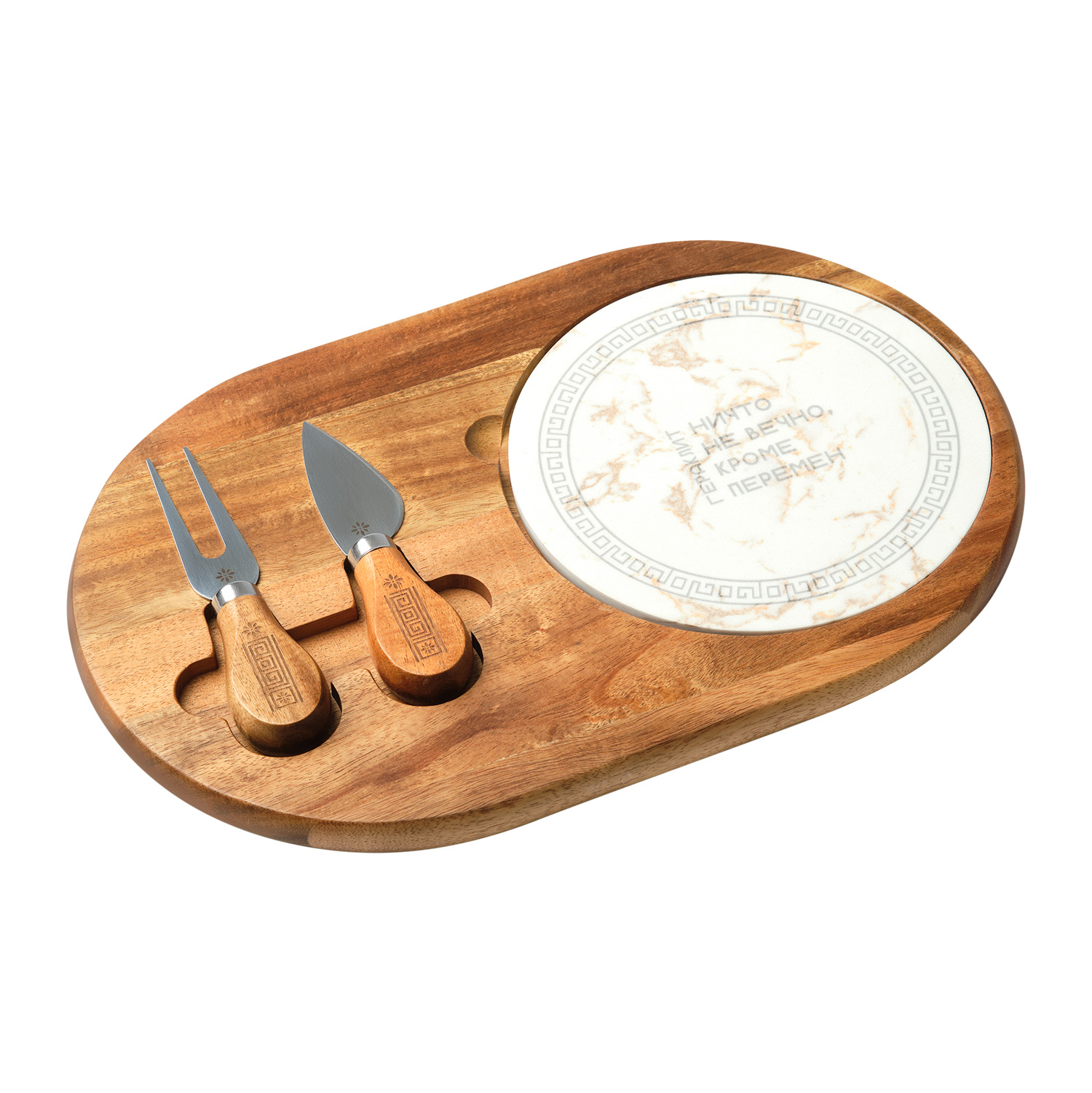 Набор для сыра Аманти (Amanti) — пример нанесения логотипа (Portobello Аксессуары для кухни) | Print Logo