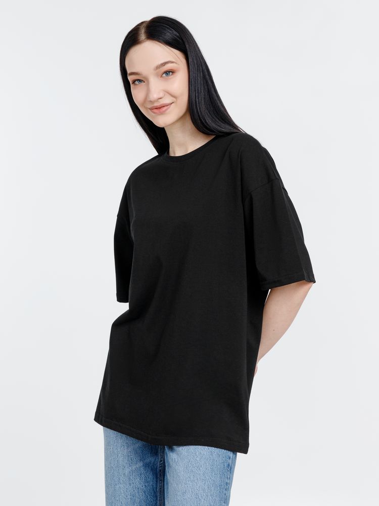 Футболка оверсайз унисекс Big Haul, черная, размер L