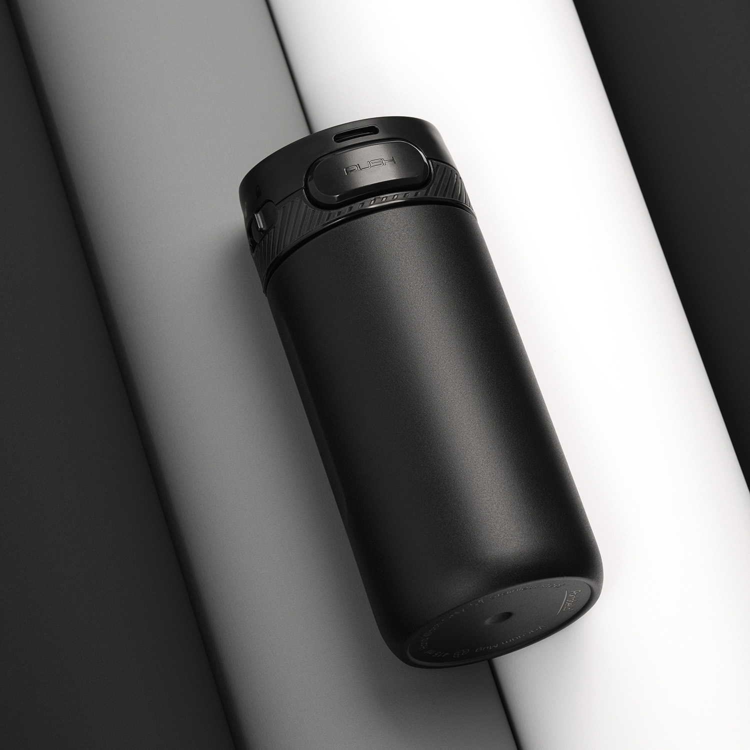 Термокружка вакуумная Толедо (Toledo), белая — пример нанесения логотипа (Portobello Термокружки) | Print Logo