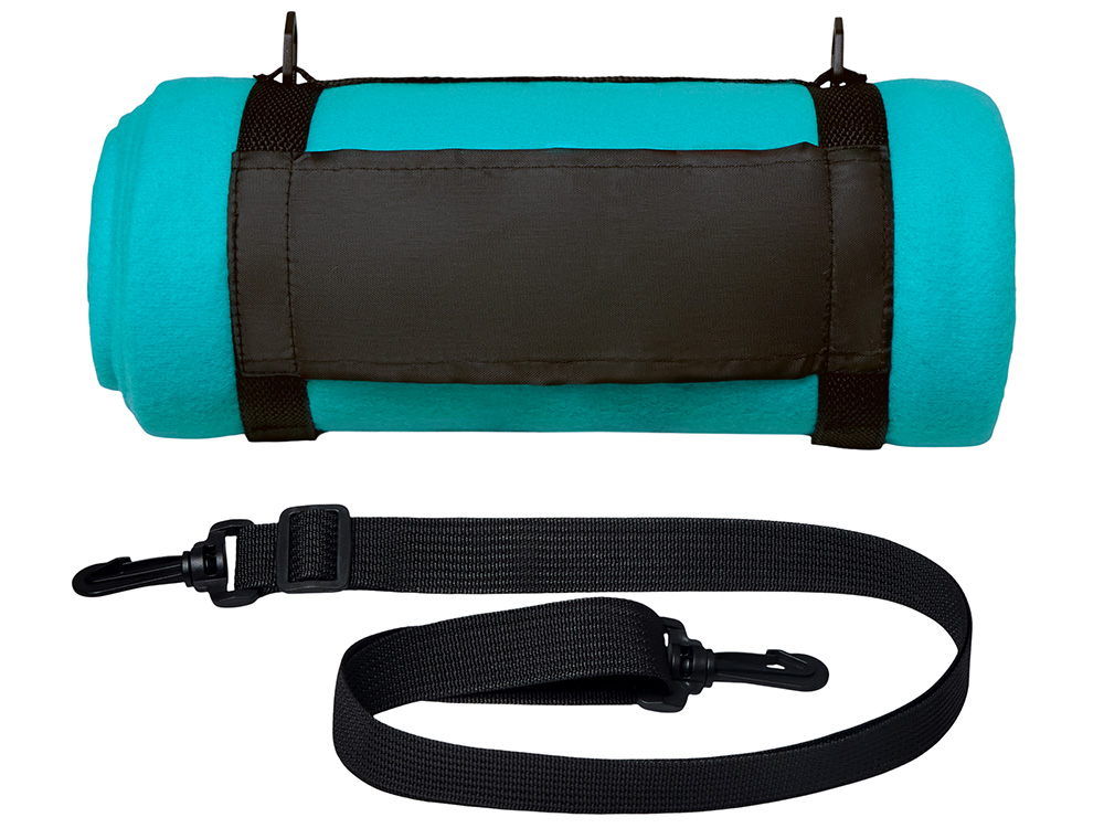 Плед Нежность с плечавым ремнем, светло-голубой