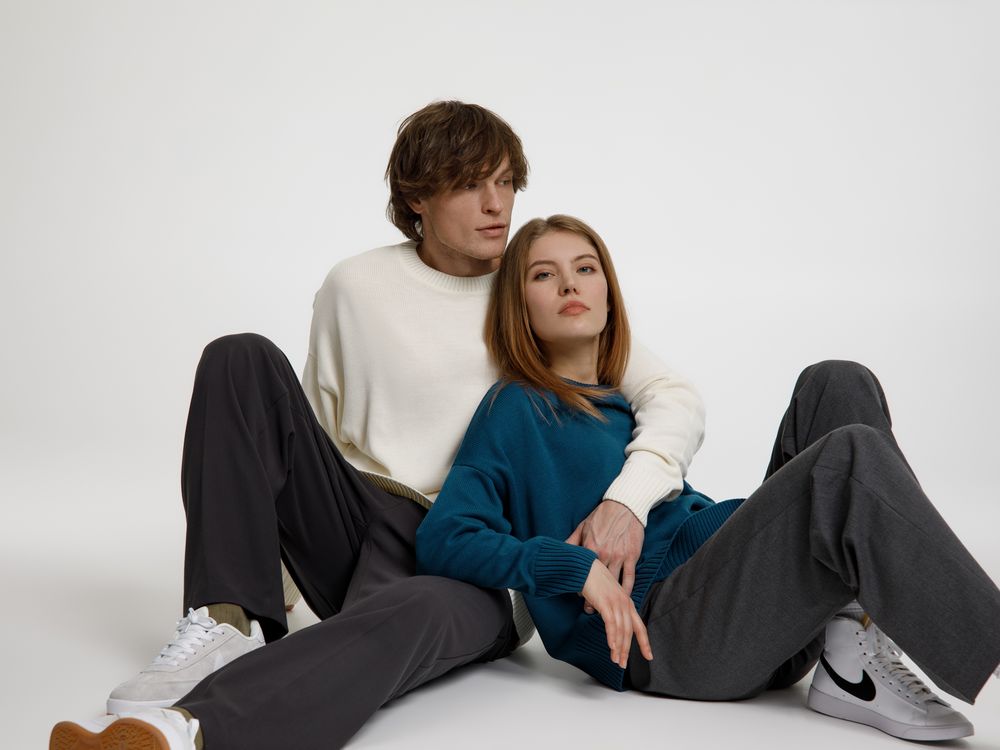 Джемпер оверсайз унисекс Stated в сумке, белый (молочный), размер S/M