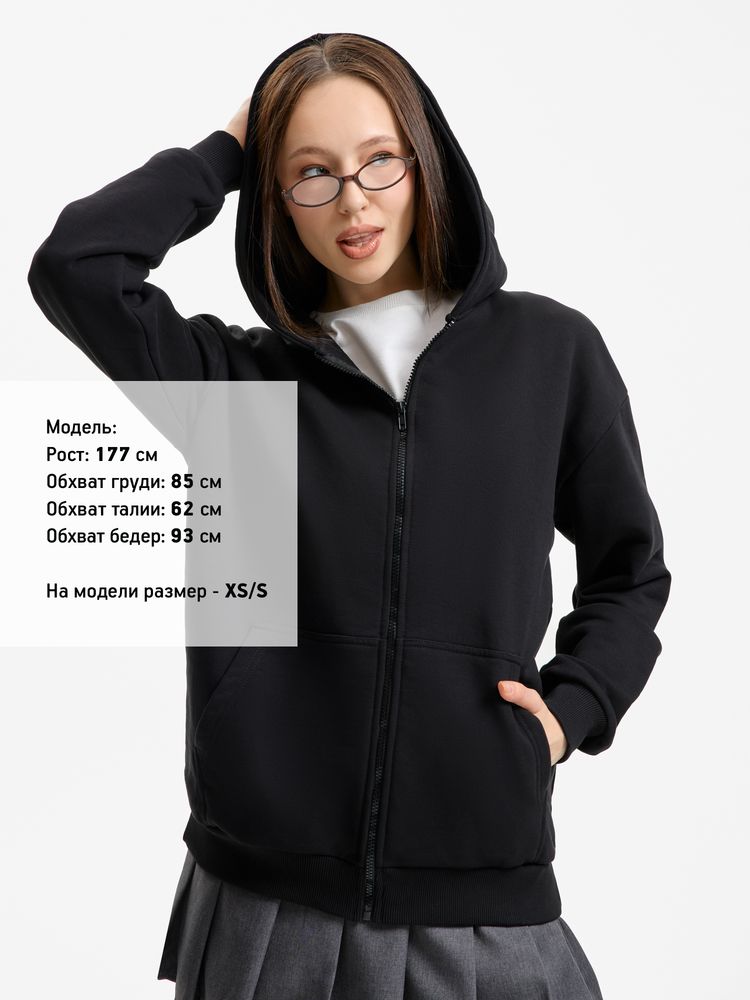 Толстовка унисекс оверсайз Sartoro, черная, размер M/L