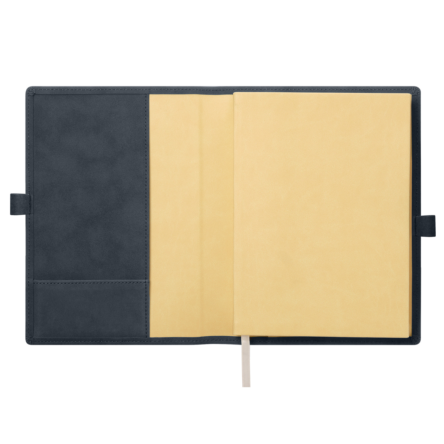 Ежедневник-портфолио Клип (Clip NEO) недатированный в подарочной коробке, черный (в комплекте ручка Tesoro серебро) фото на сайте Print Logo.