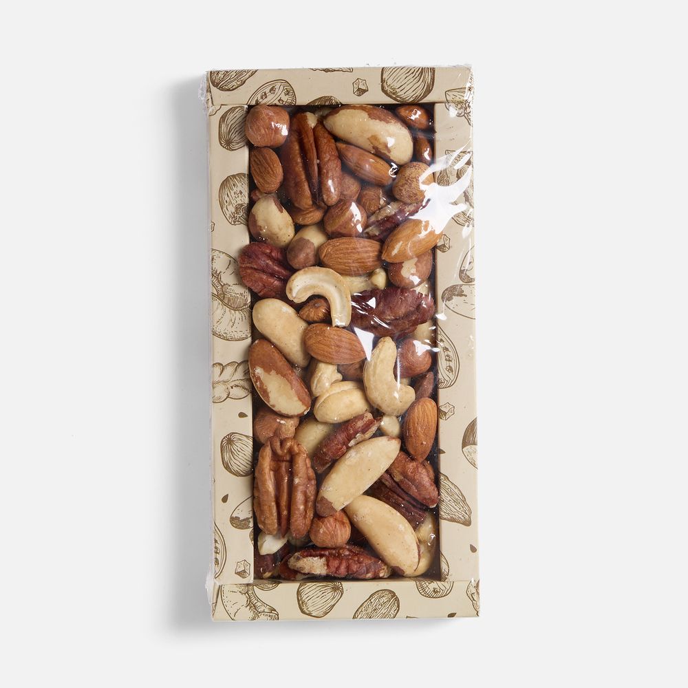 Смесь ореховая Wits ver.2 — пример нанесения логотипа (сделано в России) | Print Logo