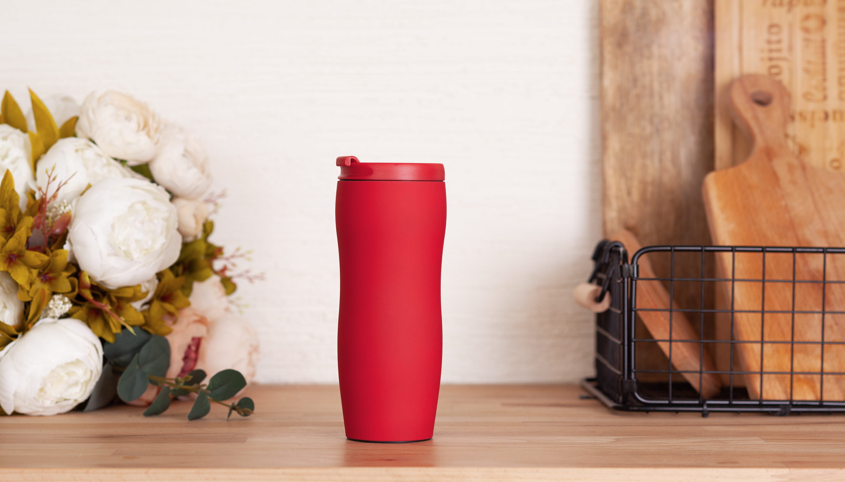 Термостакан "Монтана" 400 мл, покрытие soft touch, бирюзовый