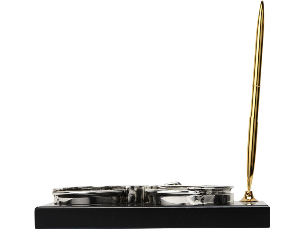 Настольный прибор Правопорядок, серебристый/черный/золотистый (Р)