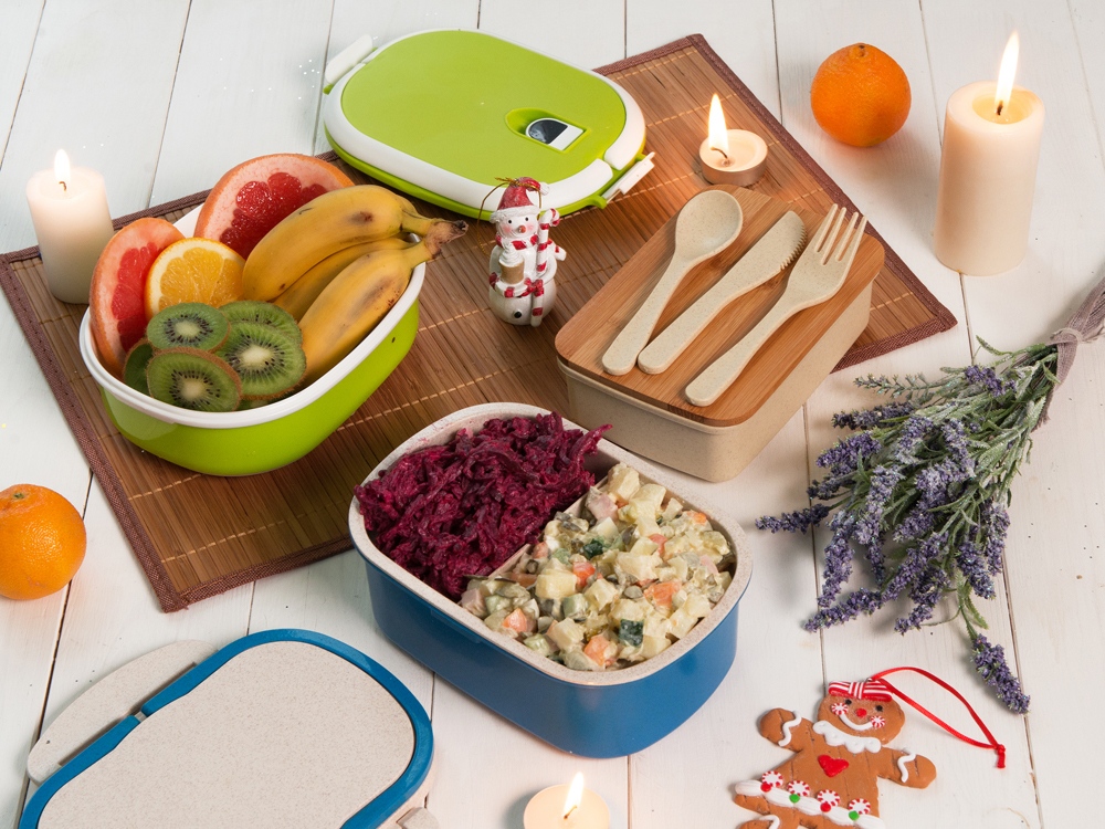 Ланч-бокс Spiga 750 мл для микроволновой печи, зеленый (Р)