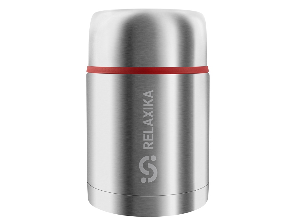 Термос для еды Relaxika 301 в чехле, 700 мл с логотипом Relaxika | Print Logo