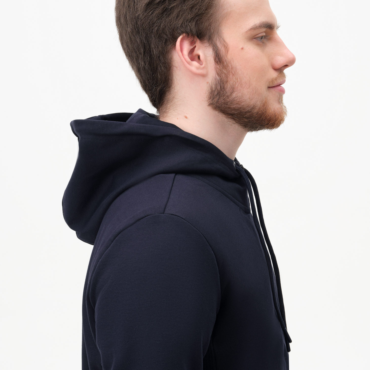 Толстовка на молнии с капюшоном Матео (Mateo) черная фото на сайте Print Logo.