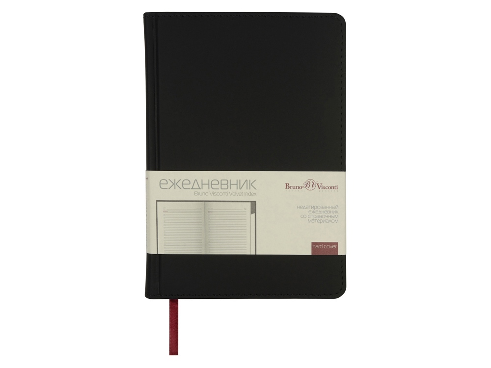 Ежедневник недатированный А5 Velvet Index (черный)