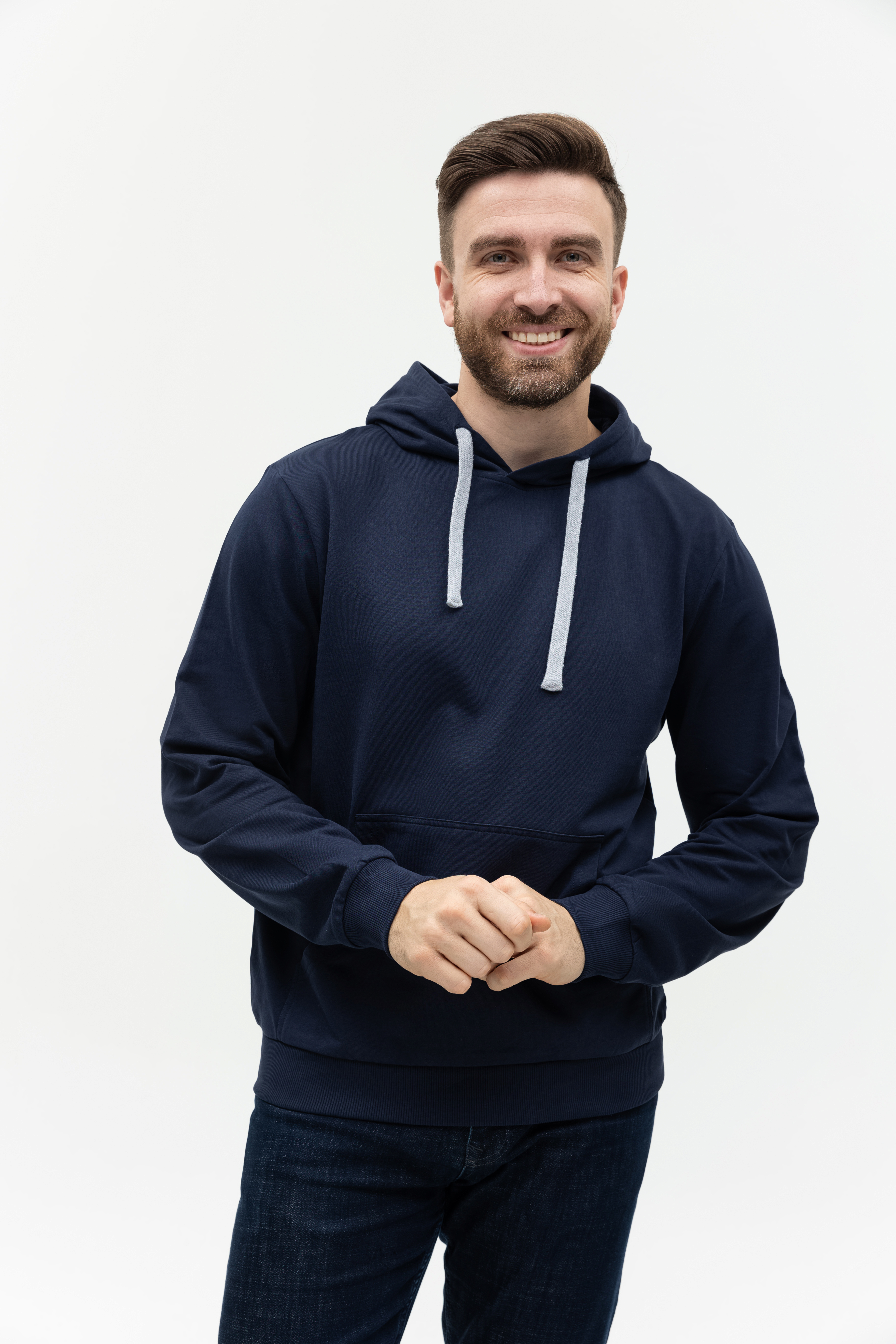 Худи унисекс STAN футер без начёса 260, 23, Тёмно-синий,  (46)  (42/XXS)