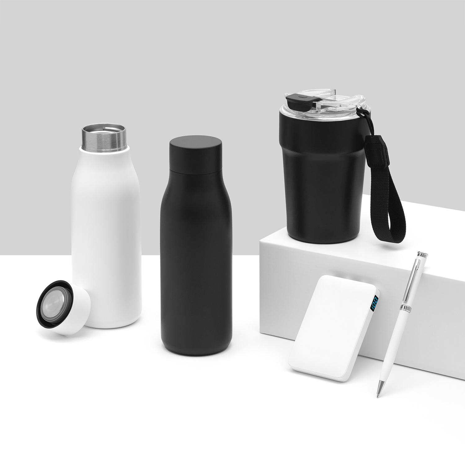 Термокружка вакуумная Монако, черная