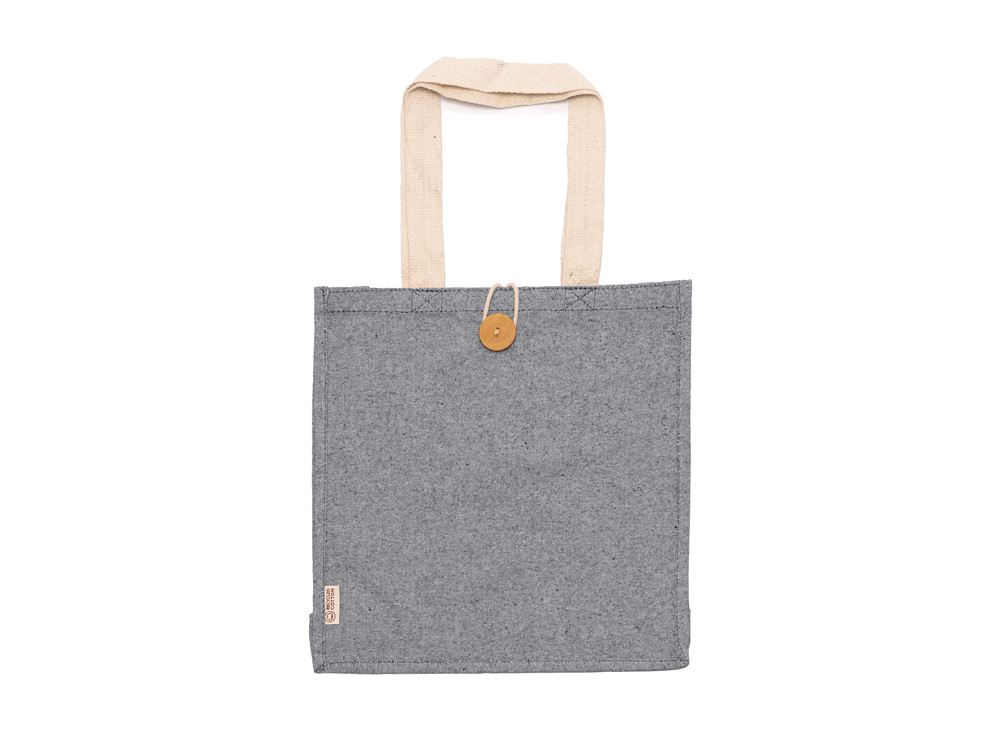 Сумка Barmer из переработанного хлопка на пуговице с логотипом  | Print Logo