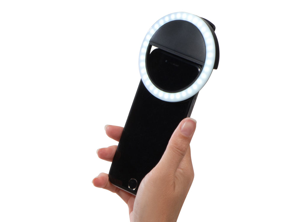 Световое кольцо для селфи Glitter с логотипом  | Print Logo