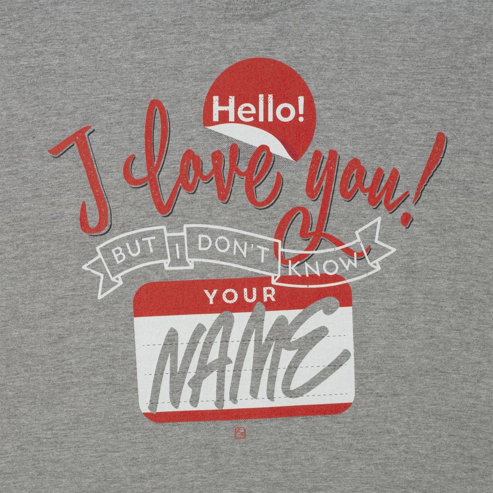 Футболка Hello! I Love You! — пример нанесения логотипа (Author's) | Print Logo