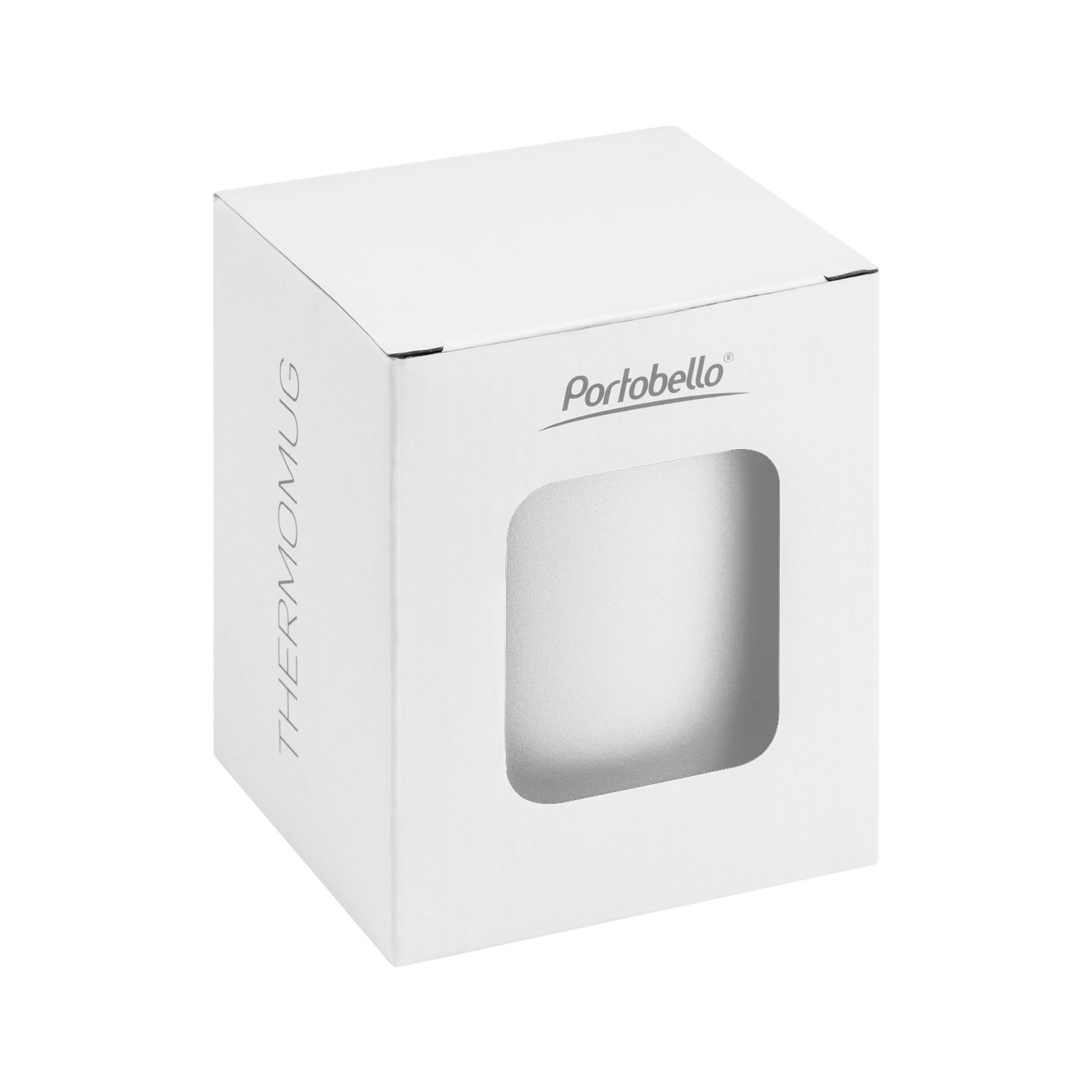 Термокружка вакуумная Вива (Viva), серая — пример нанесения логотипа (Portobello Термокружки) | Print Logo