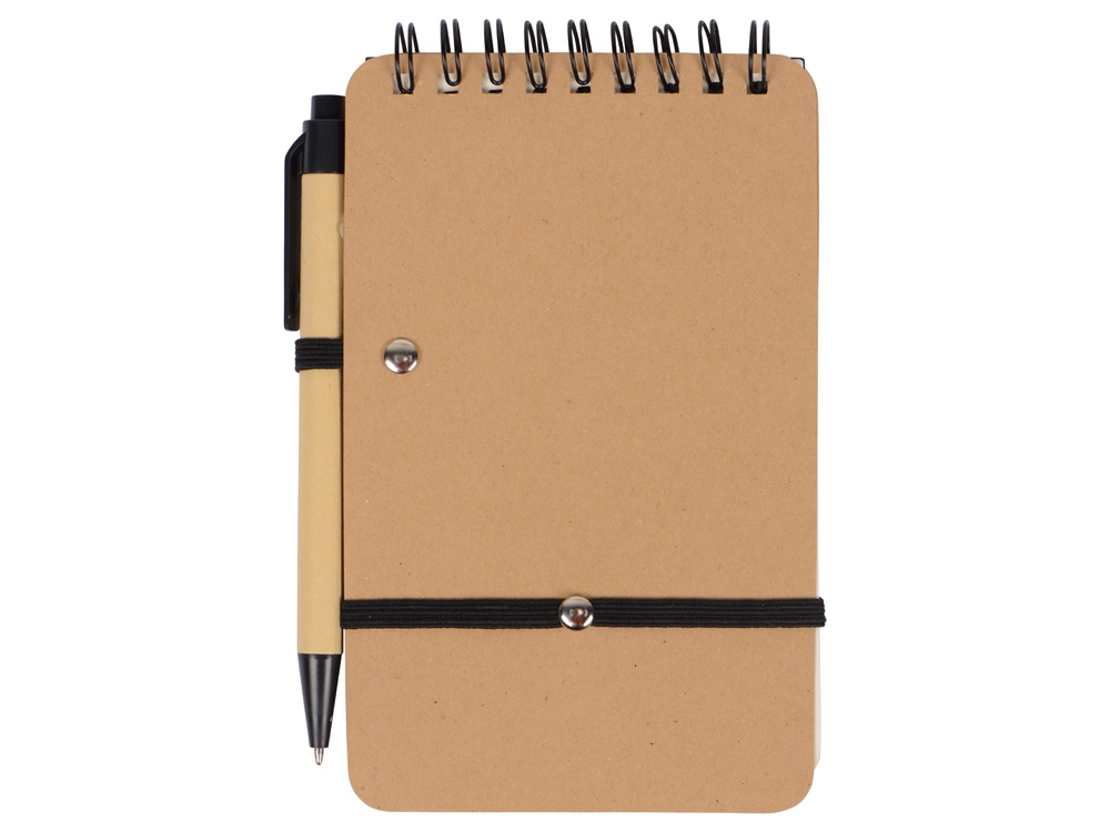 Набор канцелярский с блокнотом и ручкой Masai, 70 л. нелинованных, черный