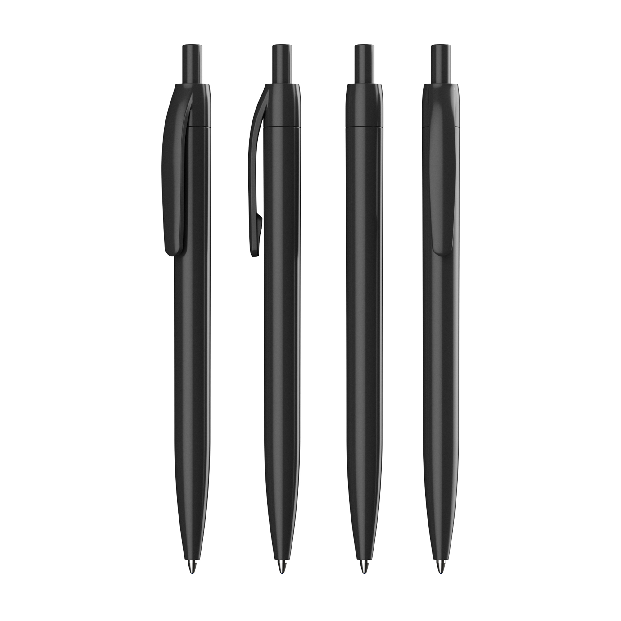 Ручка шариковая "Phil" из антибактериального пластика, черный